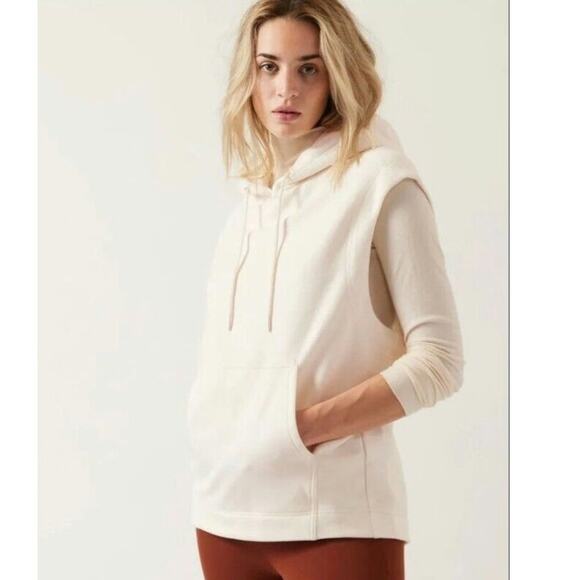 Athleta Retroplush Cocoon Hoodie Sweatshirt Magnolia White XXS oversized SOFT - Picture 1 of 10
